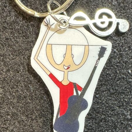 Key chain of Mason with his guitar